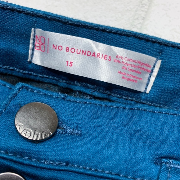 No Boundaries 3-button Turquoise Pants - Size 15 - Picture 2 of 3